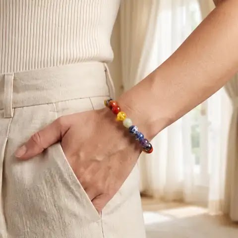 7 Chakra Bracelet indoor view